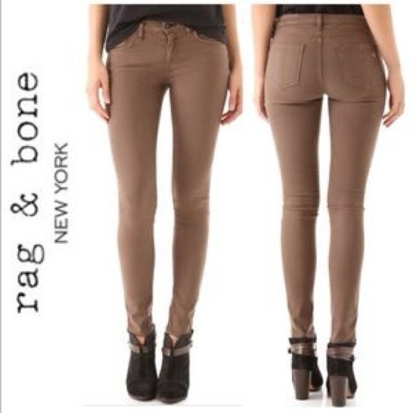 Rag & Bone Brown Skinny Jeans - Picture 1 of 6